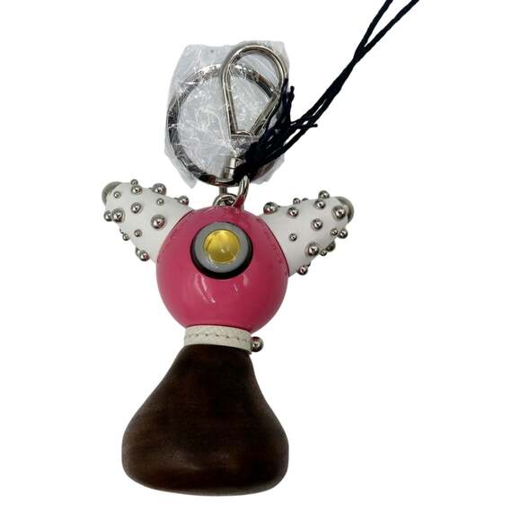 Prada Pradamalia Trick Robot Wood and Metal Begonia Pink Bag